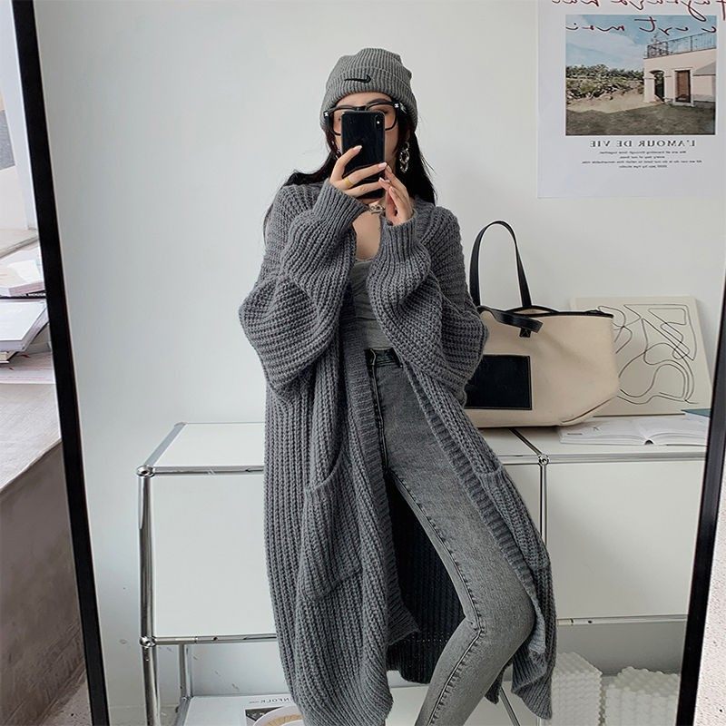 秋冬慵懒风潮中长款过膝毛衣外套女宽松百搭打底长袖针织开衫加厚,个性定制/设计服务/DIY,连衣裙加工定制,淘宝优惠券,粉丝福利购,淘宝优惠卷
