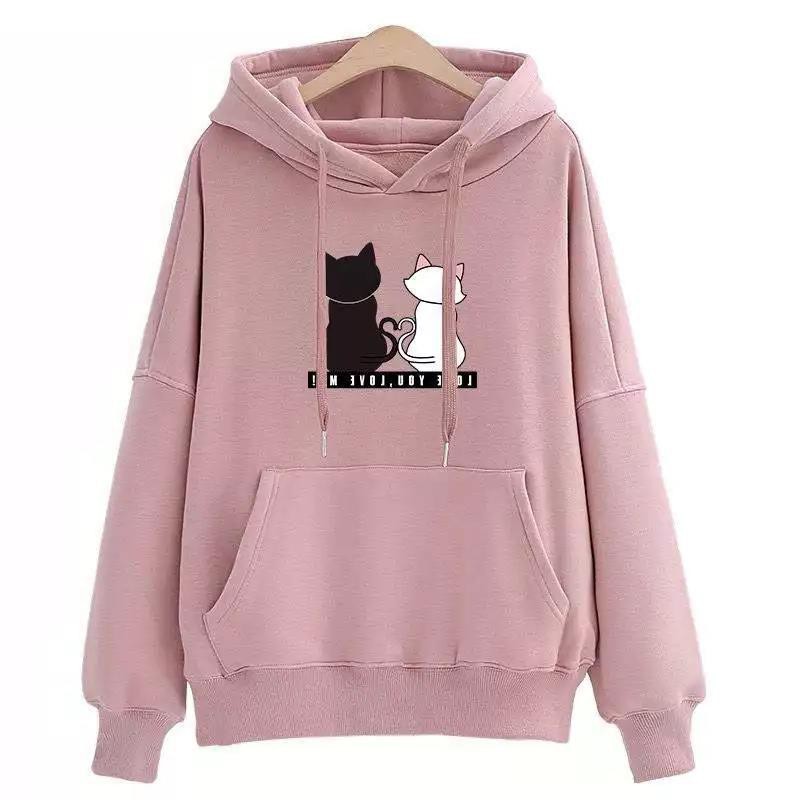 全年供货秋冬季新款连帽卫衣女加绒速卖通时尚宽松套头