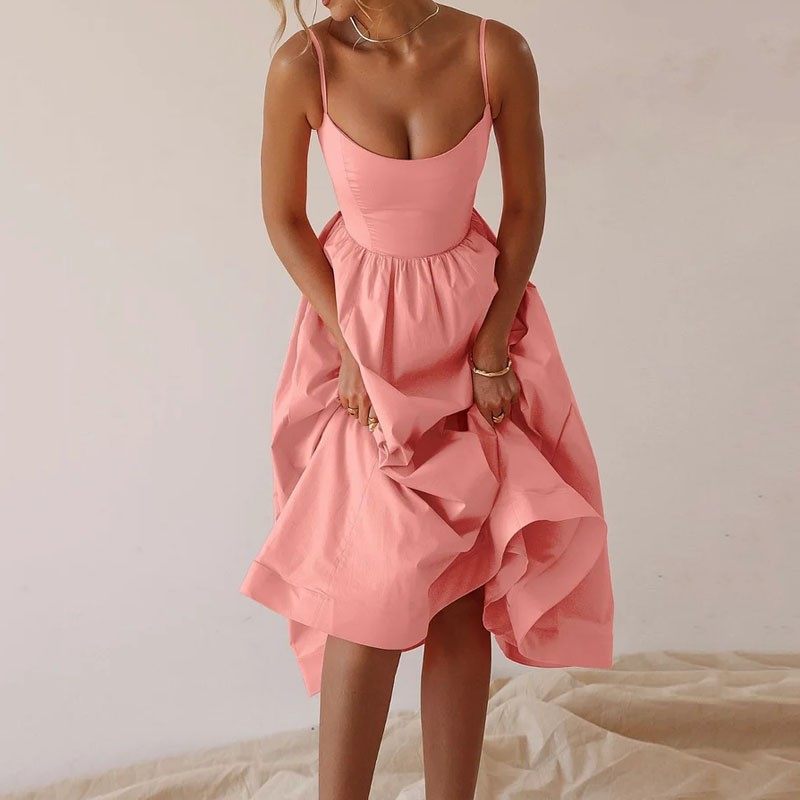 新款欧美女装气质通勤性感低胸修身收腰吊带大摆欧美连衣裙女,个性定制/设计服务/DIY,连衣裙加工定制,淘宝优惠券,粉丝福利购,淘宝优惠卷