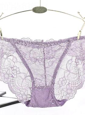 Lace panties sexy plus size sheer pants蕾丝内裤性感三角裤女