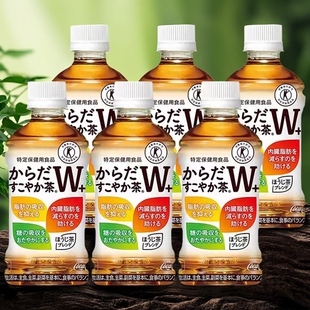 日本进口可口可乐W 休闲下午茶饮料品350ml 三种混合茶味饮料日式