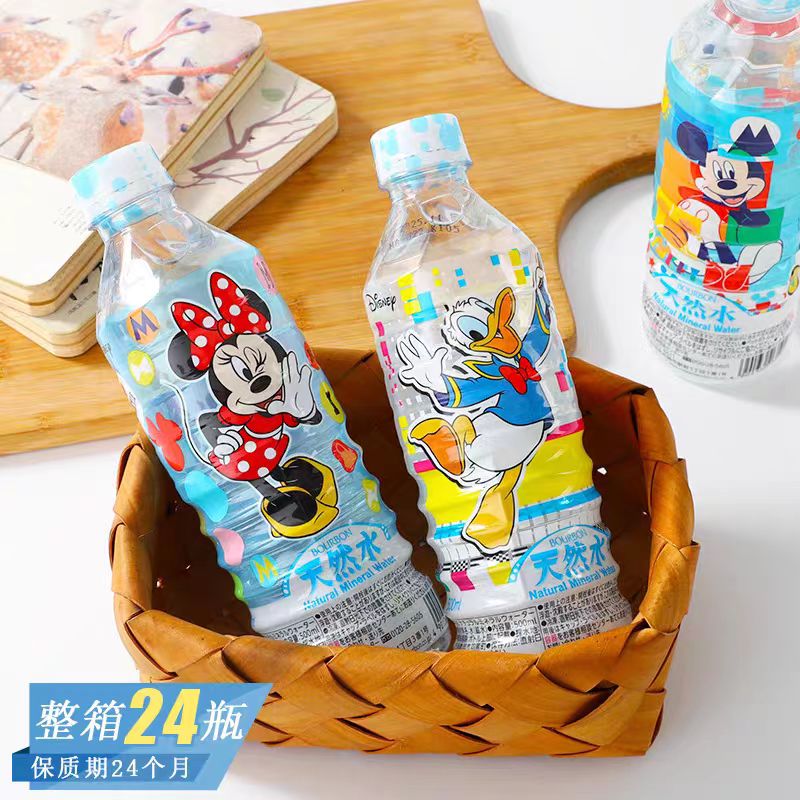 日本进口天然水波路梦布尔本迪士尼米奇米妮维尼小熊软水饮料饮品
