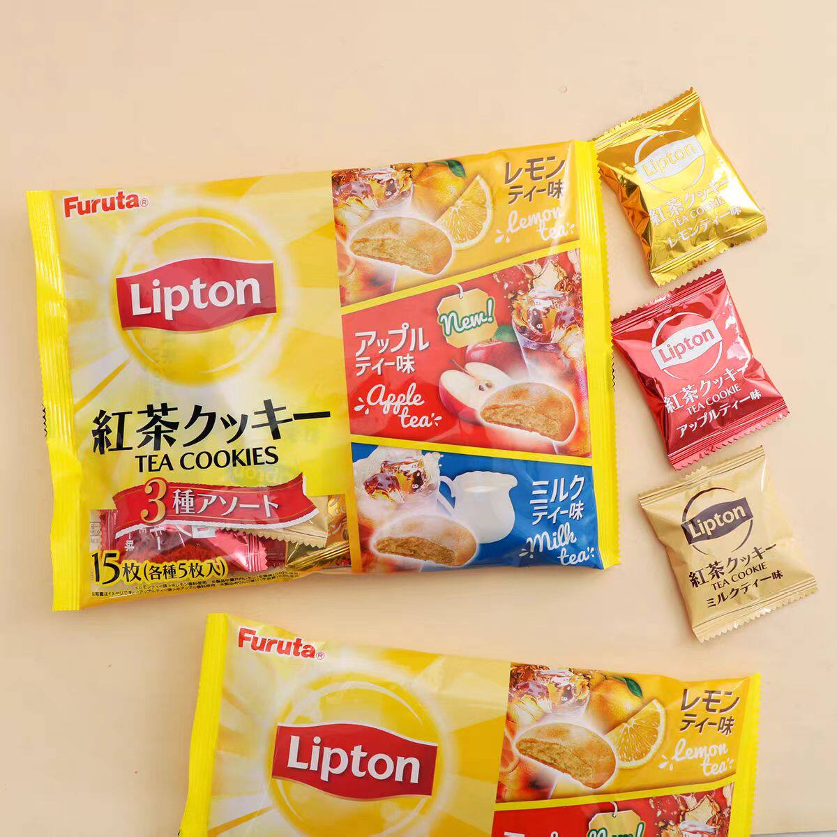 新品现货日本进口Furuta富路达混合口味红茶曲奇饼干零食150G