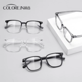 Kagamine прозрачные кокосово-серые очки для близорукости, мужские ретро-квадратные оправы, которые можно сочетать с оправой для глаз для женщин