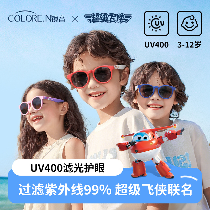 超级飞侠联名儿童墨镜童装搭配
