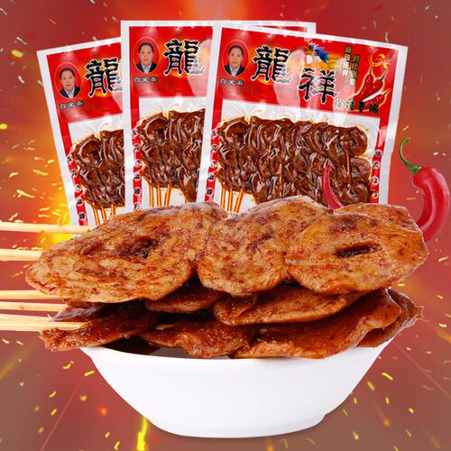 龙祥爆辣素肠网红麻辣条休闲零食