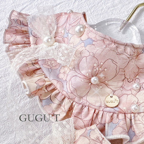 GUGUT宠物定制小奶猫口水巾狗狗围脖德文服饰马尔济斯可爱仙饰品