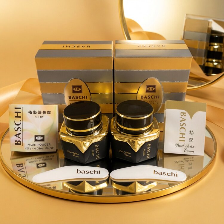 一代柏芝BASCHI面霜保湿滋养霜提拉紧致舒缓肌肤日晚霜套装