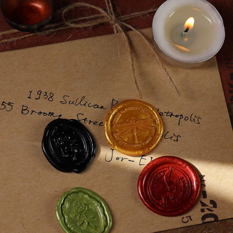 复古欧美植物花卉小王子火漆蜡币告白信封收纳袋封口手账装饰素材