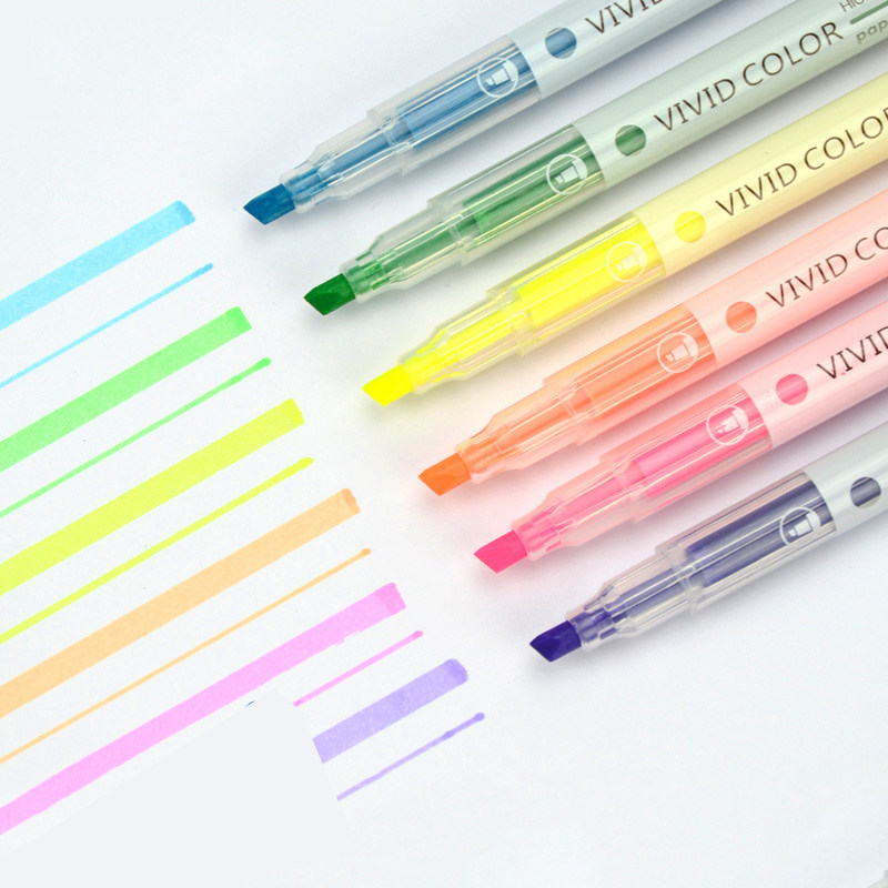 高颜值荧光笔学生用彩色划重点双头荧光标记笔大容量多色记号笔,文具电教/文化用品/商务用品,荧光笔,淘宝优惠券,粉丝福利购,淘宝优惠卷