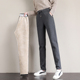 羊羔绒运动裤 子宽松直筒加绒加厚外穿棉卫裤 女秋冬季 2020休闲裤