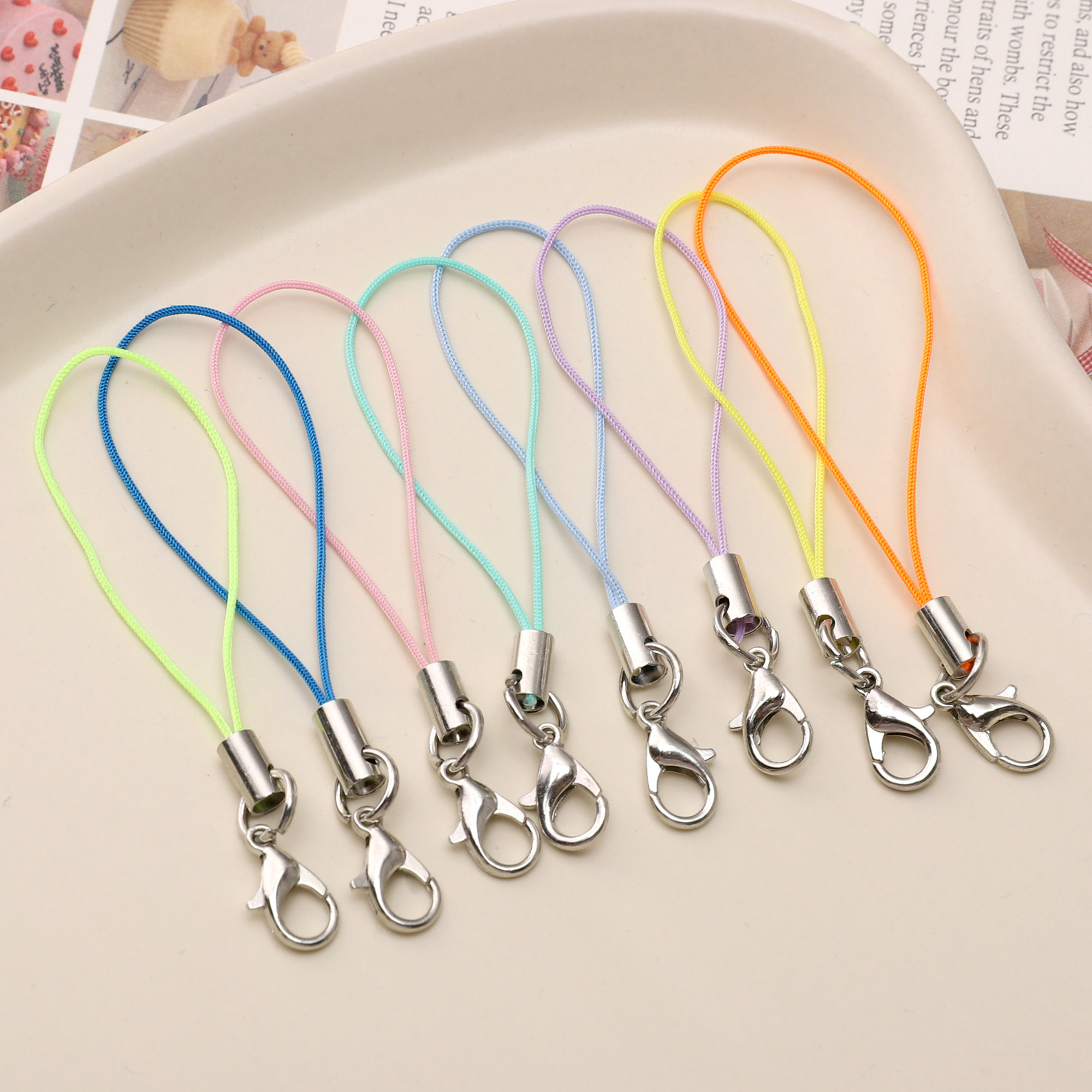 彩色龙虾扣手机挂绳diy饰品配件公仔吊坠绳手工钥匙扣手机绳材料,饰品/流行首饰/时尚饰品新,其他DIY饰品配件,淘宝优惠券,粉丝福利购,淘宝优惠卷