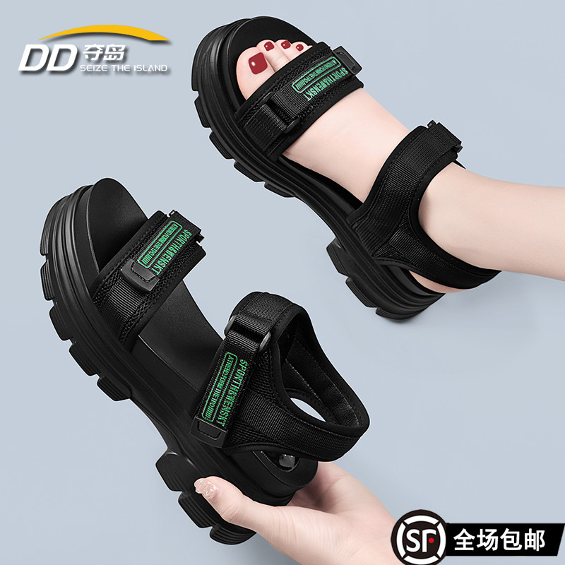 厚底运动舒适坡跟时尚沙滩凉鞋女