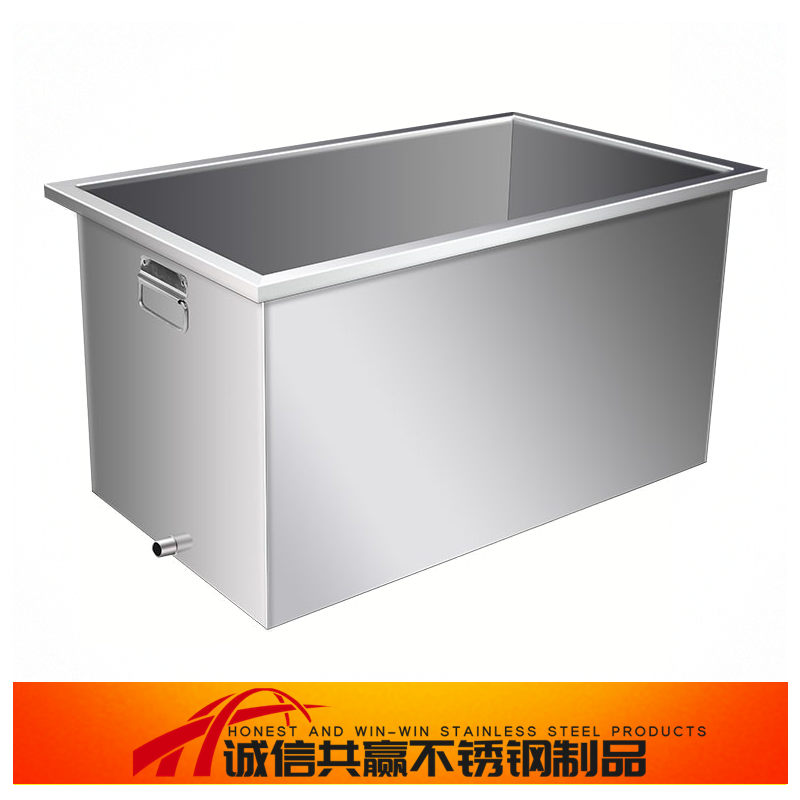 定制304不锈钢水箱方形储水箱落地式浸泡池移动式卤煮桶工业水桶