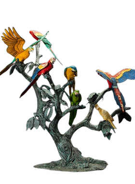 铜雕鹦鹉摆件家居饰品