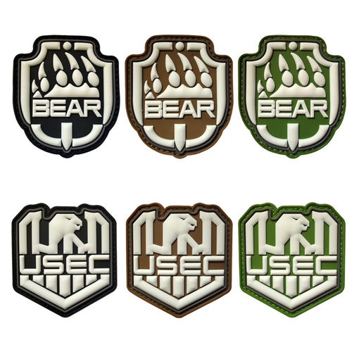 3D PVC 夜光橡胶魔术贴徽章熊爪BEAR USEC逃离塔科夫周边滴胶臂章