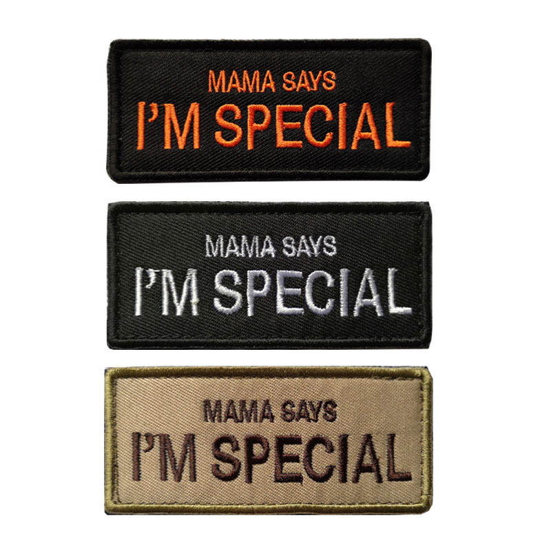 妈妈说我是特殊的MAMA SAYS I'M SPECIAL刺绣魔术贴布贴补丁粘贴