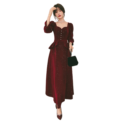 长袖敬酒服新娘冬季丝绒平时可穿