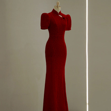 旗袍敬酒服中式红色结婚晚礼服裙女订婚长款高级感出阁宴2024新款