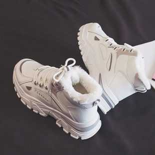 女加绒百搭老爹跑步休闲棉鞋 2024春春季 运动鞋 高帮爆款 ins潮 新款