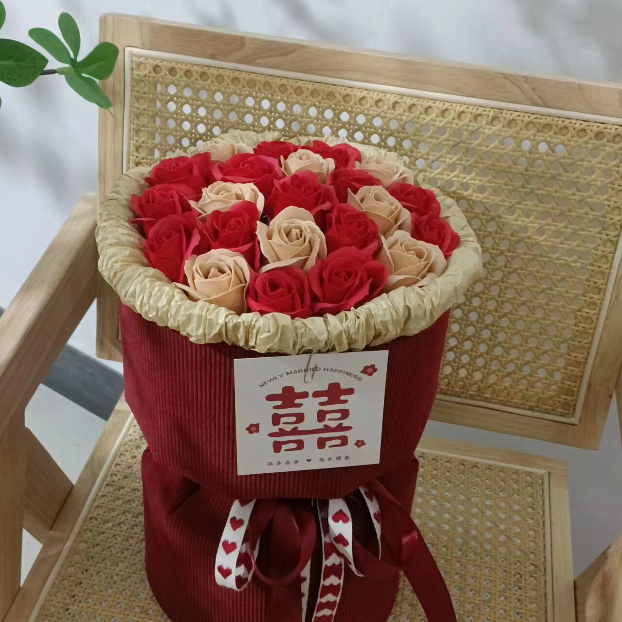 小香风包花布圆形花束包花纸 复古丝绒布鲜花包装纸灯芯绒条纹布
