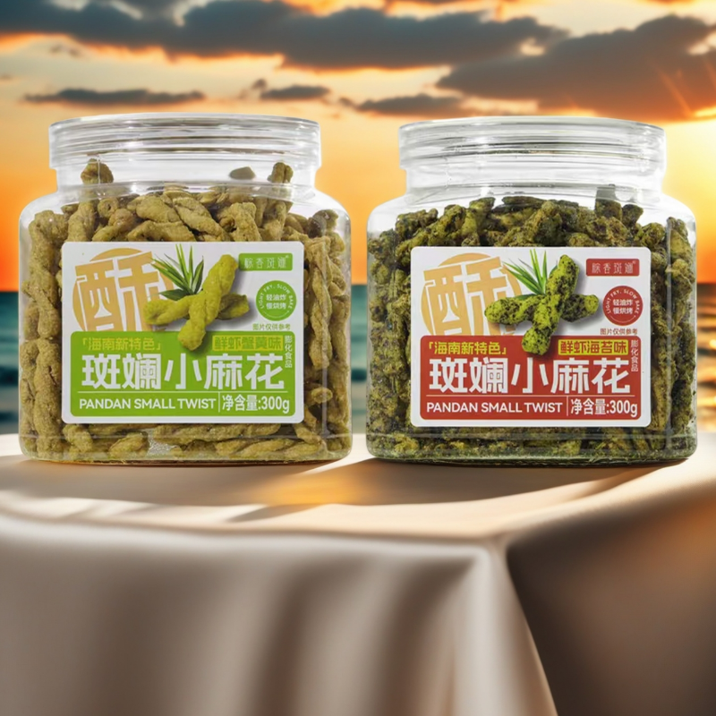 海南兴科粽香斑斓小麻花300克蟹黄海苔味办公室解馋零食三亚手信,零食/坚果/特产,麻花,淘宝优惠券,粉丝福利购,淘宝优惠卷