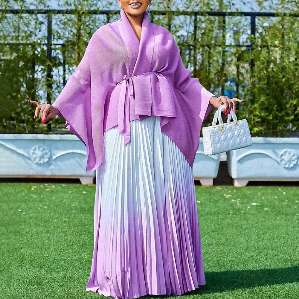 非洲女装亚马逊秋大码时尚优雅蝙蝠袖上衣渐变色半身裙两件套,模玩/动漫/周边/娃圈三坑/桌游,lolita洛丽塔连衣裙,淘宝优惠券,粉丝福利购,淘宝优惠卷