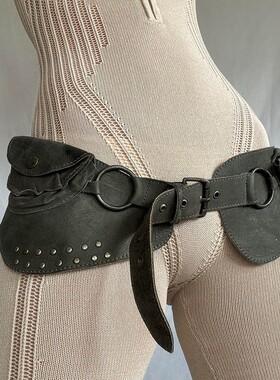 Sexy slim fit irregular waist belt 性感修身不规则收腰皮带女