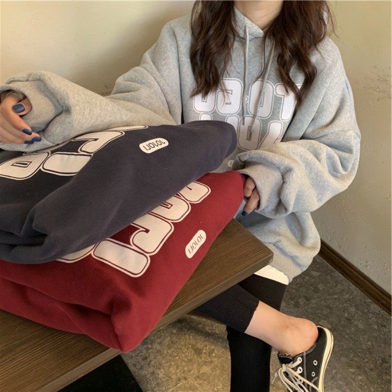 卫衣女秋冬百搭宽松欧美慵懒风加绒加厚连帽外套潮支持,个性定制/设计服务/DIY,连衣裙加工定制,淘宝优惠券,粉丝福利购,淘宝优惠卷