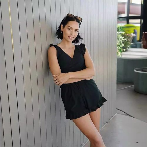 跨境新款游泳内置文胸女士泳衣印花温泉平角欧美款 连体泳衣