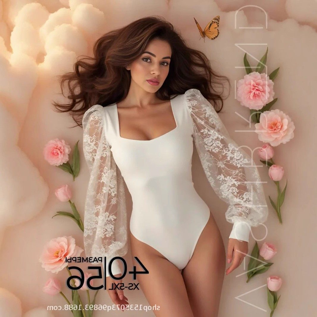 春夏亚马逊虾皮跨境欧美女装长袖蕾丝拼接连体衣性感上衣