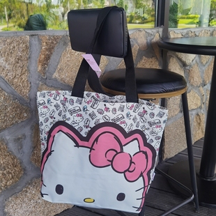 外贸原单大容量帆布卡通拉链包学生单肩包环保购物袋手拎包通勤包