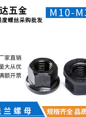 法兰螺母带垫螺母压板螺母螺帽M10/M12/M14/M16/M18/20/22/24/30