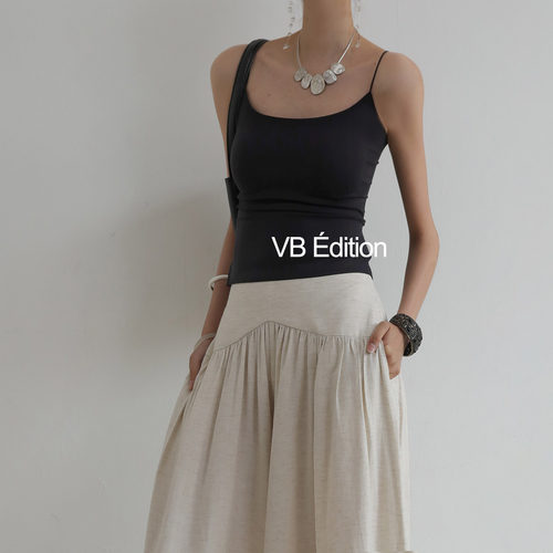 VB法式极简显瘦吊带背心