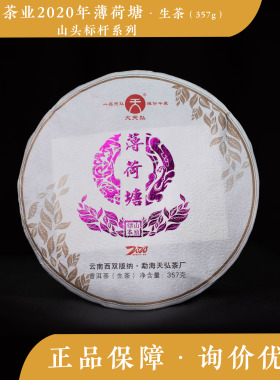 天弘茶业 2020年 薄荷塘 云南版纳 易武国有林 饼茶 高端茶品 生
