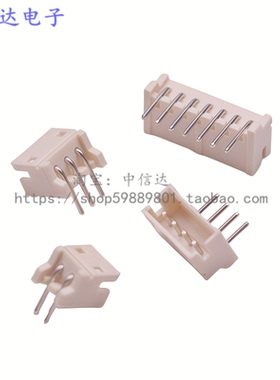 ZH1.5mm弯针插座 带定位米黄色耐高温1.5-2AW 3P4P5P6P-16P连接器