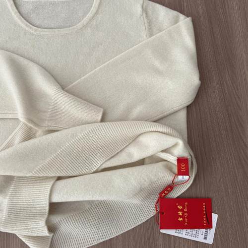 自然原色100%贴身保暖纯山羊绒衫