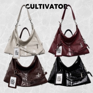 cultivator原創(chuàng)小眾復(fù)古休閑百搭單肩斜跨通勤包托特包2025春夏新