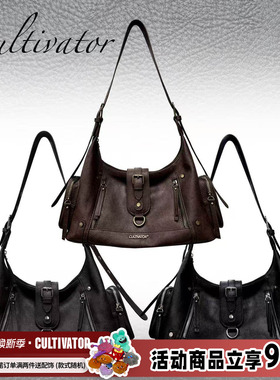 Cultivator原创小众复古做旧休闲通勤单肩腋下斜挎机车包2025秋冬