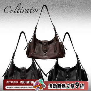 Cultivator原创小众复古做旧休闲通勤单肩腋下斜挎机车包2025秋冬