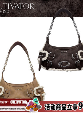 Cultivator原创小众复古休闲百搭绒面毛绒单肩斜挎腋下包2025冬新