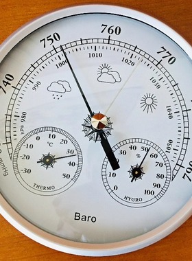 机械大气压计 温度 湿度表三合一气象站挂式9292THB跨境电商庭院