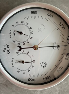 家居庭院气压温晴雨表金属玻璃