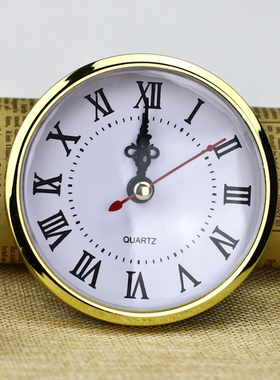 人气VAREN电池金属单面镶嵌式工艺礼品钟表欧式挂钟80mm