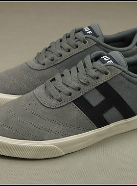 外贸huf galaxy灰色翻毛皮滑板鞋低帮鞋足球款运动休闲鞋男鞋女鞋