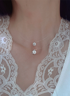 帕姆卡莱S925纯银人鱼之泪钻项链