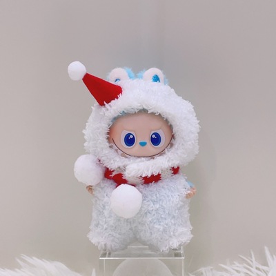 仅衣服】四代搪胶挂 LABUBU4.0迷你拉布布娃衣服圣诞雪人衣服着替