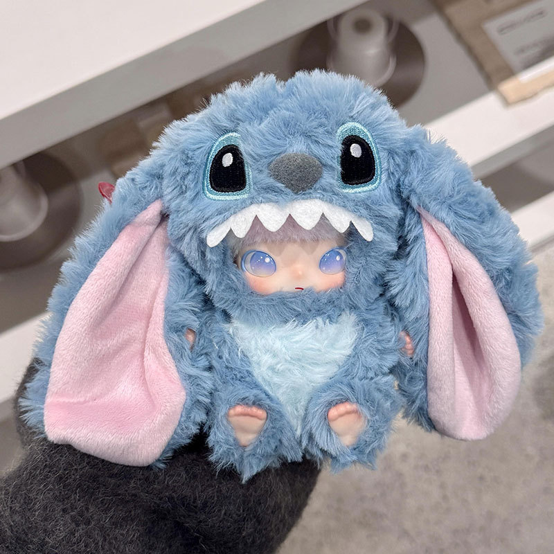 仅娃衣】适用于DIMOO新生日记系列搪胶玩偶娃衣史迪仔蓝色大耳朵