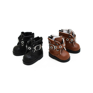 bjd机车靴 1/6分娃鞋靴子 20厘米棉花娃娃靴子 娃衣 换装配件