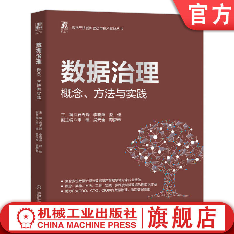官网正版 数据治理 概念 方法与实践 石秀峰 李晓燕 赵佳 数据治理 数据质量管理 数据分析 企业数字化转型 机械工业出版社
